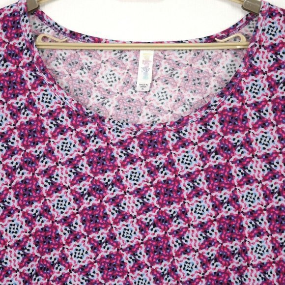 LuLaRoe Perfect T Tee T-Shirt Shirt Tunic Gray Pink Purple XL - Picture 7 of 12